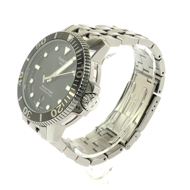 【中古品】【メンズ】 TISSOT ティソ SEASTAR 1000 T120407A シースター オートマティック 腕時計 197-260701-na-12-tagh カラー：シルバー 万代Net店