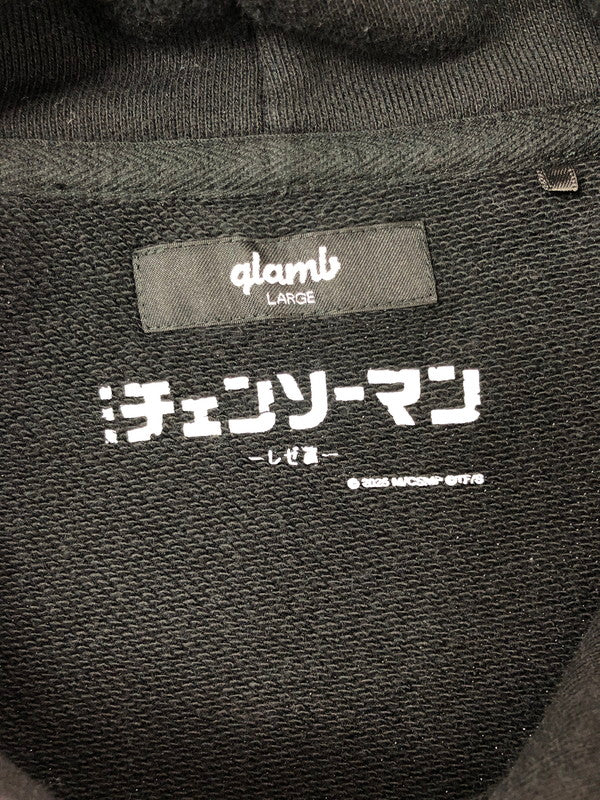 【中古品】【メンズ】 GLAMB グラム × チェンソーマン レゼ篇 HOODIE パーカー トップス 142-260702-rt-17-tag サイズ：L カラー：ブラック 万代Net店