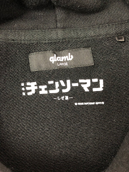 【中古品】【メンズ】 GLAMB グラム × チェンソーマン レゼ篇 HOODIE パーカー トップス 142-260702-rt-17-tag サイズ：L カラー：ブラック 万代Net店