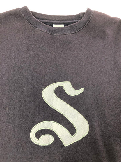 【中古品】【メンズ】 OLD STUSSY オールド ステューシー 00's OLD ENGLISH S LOGO SWEATSHIRT 2000年代 オールド イングリッシュ ロゴ スウェットシャツ 銀タグ トレーナー 142-260702-rt-14-tag サイズ：L カラー：ネイビー 万代Net店