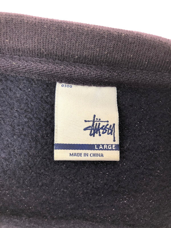 【中古品】【メンズ】 OLD STUSSY オールド ステューシー 00's OLD ENGLISH S LOGO SWEATSHIRT 2000年代 オールド イングリッシュ ロゴ スウェットシャツ 銀タグ トレーナー 142-260702-rt-14-tag サイズ：L カラー：ネイビー 万代Net店