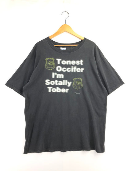 【中古品】【メンズ】 GILDAN ギルダン 90's TONEST OCCIFER I'M SOTALLY TOBER T-SHIRT USA製 c1995 ショートスリーブ Tシャツ 半袖Tシャツ トップス 146-260702-rt-11-tag サイズ：XL カラー：ブラック 万代Net店