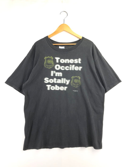 【中古品】【メンズ】 GILDAN ギルダン 90's TONEST OCCIFER I'M SOTALLY TOBER T-SHIRT USA製 c1995 ショートスリーブ Tシャツ 半袖Tシャツ トップス 146-260702-rt-11-tag サイズ：XL カラー：ブラック 万代Net店