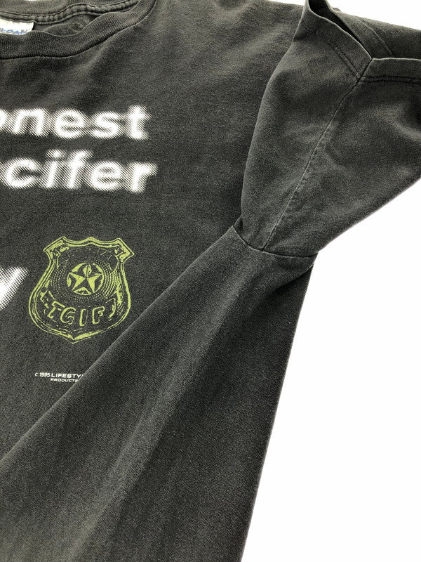【中古品】【メンズ】 GILDAN ギルダン 90's TONEST OCCIFER I'M SOTALLY TOBER T-SHIRT USA製 c1995 ショートスリーブ Tシャツ 半袖Tシャツ トップス 146-260702-rt-11-tag サイズ：XL カラー：ブラック 万代Net店