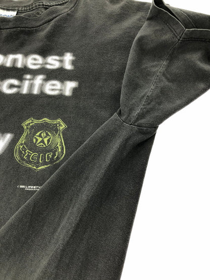 【中古品】【メンズ】 GILDAN ギルダン 90's TONEST OCCIFER I'M SOTALLY TOBER T-SHIRT USA製 c1995 ショートスリーブ Tシャツ 半袖Tシャツ トップス 146-260702-rt-11-tag サイズ：XL カラー：ブラック 万代Net店