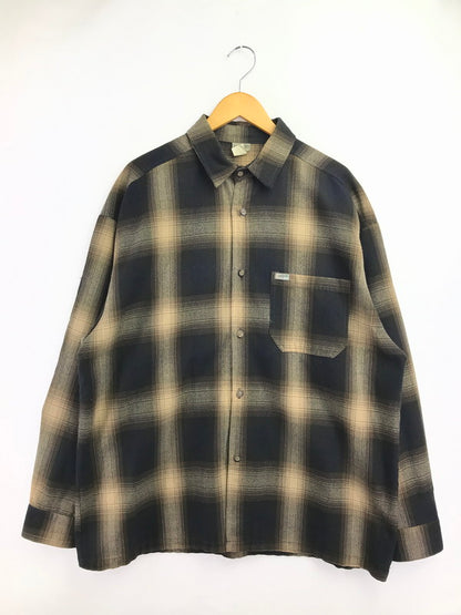 【中古品】【メンズ】 CAL TOP キャル トップ L/S OMBRE CHECK SHIRT ロングスリーブ オンブレ チェック シャツ 長袖シャツ USA製 トップス 146-260820-rt-09-tag サイズ：3XL カラー：ブラウン 万代Net店