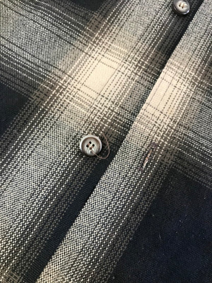 【中古品】【メンズ】 CAL TOP キャル トップ L/S OMBRE CHECK SHIRT ロングスリーブ オンブレ チェック シャツ 長袖シャツ USA製 トップス 146-260820-rt-09-tag サイズ：3XL カラー：ブラウン 万代Net店