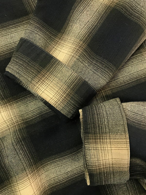 【中古品】【メンズ】 CAL TOP キャル トップ L/S OMBRE CHECK SHIRT ロングスリーブ オンブレ チェック シャツ 長袖シャツ USA製 トップス 146-260820-rt-09-tag サイズ：3XL カラー：ブラウン 万代Net店