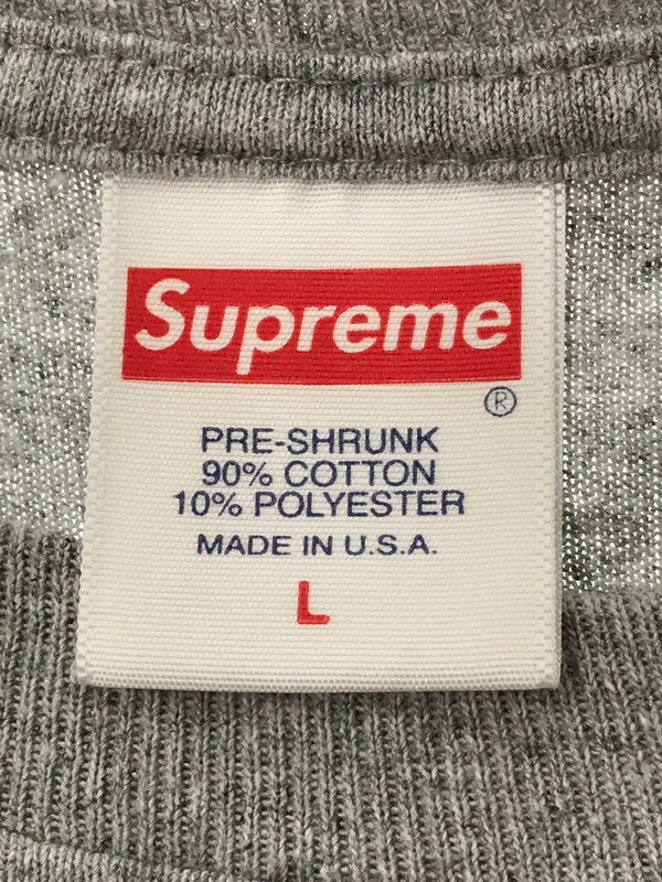 【中古品】【メンズ】 SUPREME シュプリーム 17AW ARABIC LOGO L/S TEE アラビック ロゴ ロング スリーブ Tシャツ 長袖Tシャツ トップス 149-260701-rt-06-tag サイズ：L カラー：グレー 万代Net店