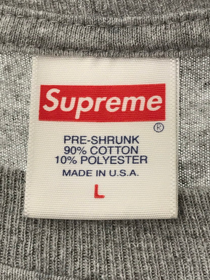 【中古品】【メンズ】 SUPREME シュプリーム 17AW ARABIC LOGO L/S TEE アラビック ロゴ ロング スリーブ Tシャツ 長袖Tシャツ トップス 149-260701-rt-06-tag サイズ：L カラー：グレー 万代Net店