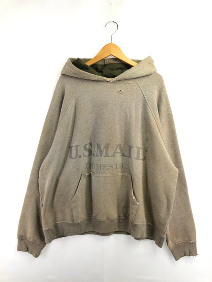 【現状渡し品】【メンズ】 LAID BACK レイド バック LOGO SWEAT HOODIE ヴィンテージ加工 ロゴ スウェット フーディー パーカー 142-260702-rt-16-tag サイズ：2 カラー：ベージュ 万代Net店