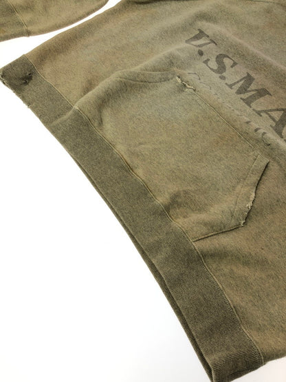 【現状渡し品】【メンズ】 LAID BACK レイド バック LOGO SWEAT HOODIE ヴィンテージ加工 ロゴ スウェット フーディー パーカー 142-260702-rt-16-tag サイズ：2 カラー：ベージュ 万代Net店