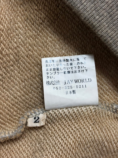 【現状渡し品】【メンズ】 LAID BACK レイド バック LOGO SWEAT HOODIE ヴィンテージ加工 ロゴ スウェット フーディー パーカー 142-260702-rt-16-tag サイズ：2 カラー：ベージュ 万代Net店