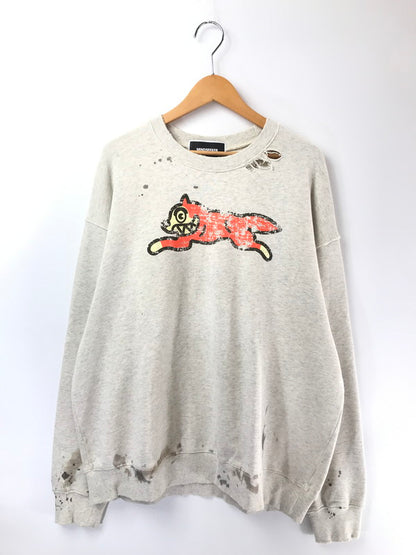 【中古品】【メンズ】 MINDSEEKER マインドシーカー × ICECREAM アイスクリーム RUNNING DOG SWEATSHIRT ICJP215SK002 ランニング ドッグ スウェットシャツ トレーナー 142-260711-na-12-tagh サイズ：L カラー：グレー 万代Net店