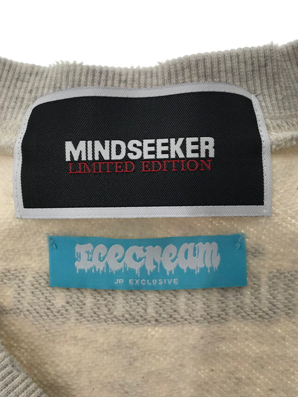 【中古品】【メンズ】 MINDSEEKER マインドシーカー × ICECREAM アイスクリーム RUNNING DOG SWEATSHIRT ICJP215SK002 ランニング ドッグ スウェットシャツ トレーナー 142-260711-na-12-tagh サイズ：L カラー：グレー 万代Net店