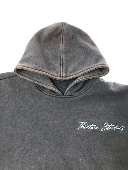 【現状渡し品】【メンズ】 THIRTEEN STUDIOS サーティーン スタジオ DOUBLE LAYER REVERSIBLE HOODIE ダブル れいたー リバーシブル フーディー パーカー 142-260702-rt-15-tag サイズ：XL カラー：ネイビー 万代Net店