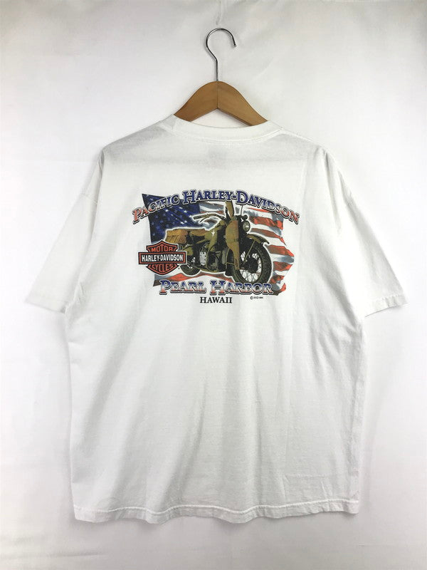 【中古品】【メンズ】 HATLEY DAVIDSON ハーレーダビッドソン 00's HAWAII TEE WHITE ハワイ Tシャツ 半袖Tシャツ トップス 146-260726-rt-05-tagh サイズ：XL カラー：ホワイト 万代Net店