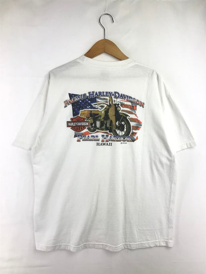 【中古品】【メンズ】 HATLEY DAVIDSON ハーレーダビッドソン 00's HAWAII TEE WHITE ハワイ Tシャツ 半袖Tシャツ トップス 146-260726-rt-05-tagh サイズ：XL カラー：ホワイト 万代Net店