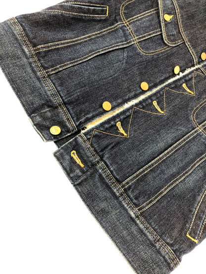 【中古品】【メンズ】 LEE リー BOA STORM RIDER DENIM LT0523 ボア ストーム ライダー デニム ジャケット ジージャン ライトアウター 145-260823-rt-26-tagh サイズ：M カラー：インディゴ 万代Net店