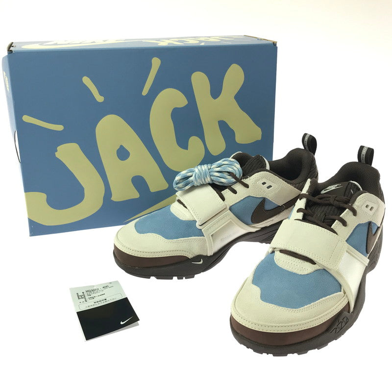 【中古美品】【メンズ】 NIKE ナイキ × TRAVIS SCOTT トラヴィススコット ZOOM FIELD JAXX HQ3072-400 ズーム フィールド ジャックス スニーカー 靴 160-260706-na-01-tagh サイズ：27.5cm US 9.5 カラー：LECHE BLUE/BAROQUE BROWN 万代Net店