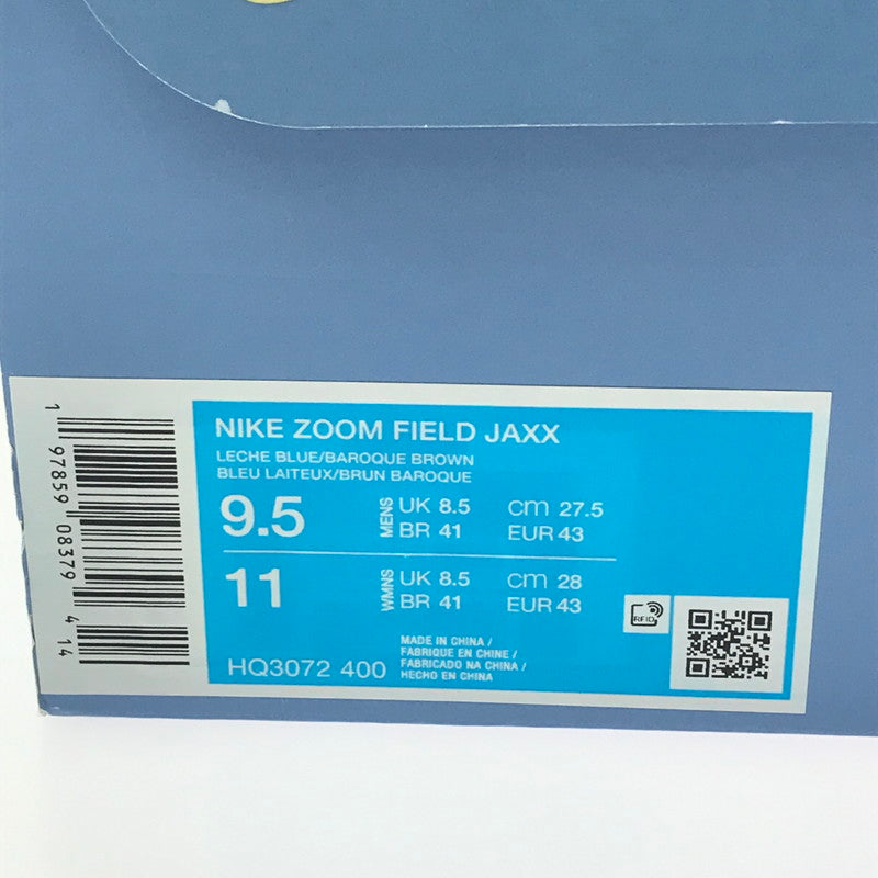 【中古美品】【メンズ】 NIKE ナイキ × TRAVIS SCOTT トラヴィススコット ZOOM FIELD JAXX HQ3072-400 ズーム フィールド ジャックス スニーカー 靴 160-260706-na-01-tagh サイズ：27.5cm US 9.5 カラー：LECHE BLUE/BAROQUE BROWN 万代Net店