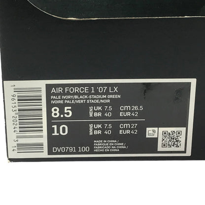 【中古美品】【メンズ】 NIKE ナイキ AIR FORCE 1 '07 LX DV0791-100 エアフォース 1 '07 スニーカー 靴 160-260706-na-03-tagh サイズ：26.5cm US 8.5 カラー：PALE IVORY/BLACK-STADIUM GREEN 万代Net店