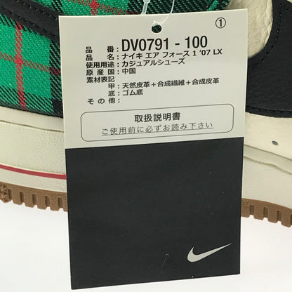 【中古美品】【メンズ】 NIKE ナイキ AIR FORCE 1 '07 LX DV0791-100 エアフォース 1 '07 スニーカー 靴 160-260706-na-03-tagh サイズ：26.5cm US 8.5 カラー：PALE IVORY/BLACK-STADIUM GREEN 万代Net店