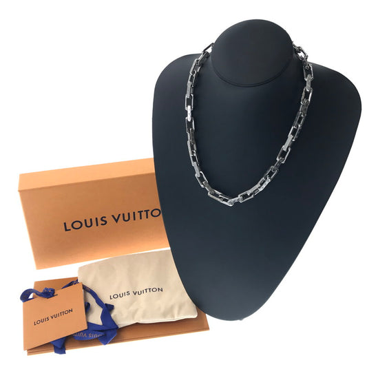 【中古品】【メンズ】 LOUIS VUITTON ルイ・ヴィトン MONOGRAM CHAIN NECKLACE M00307 LE0281 ネックレス チェーン モノグラム アクセサリー 179-260630-na-04-tagh カラー：シルバー 万代Net店
