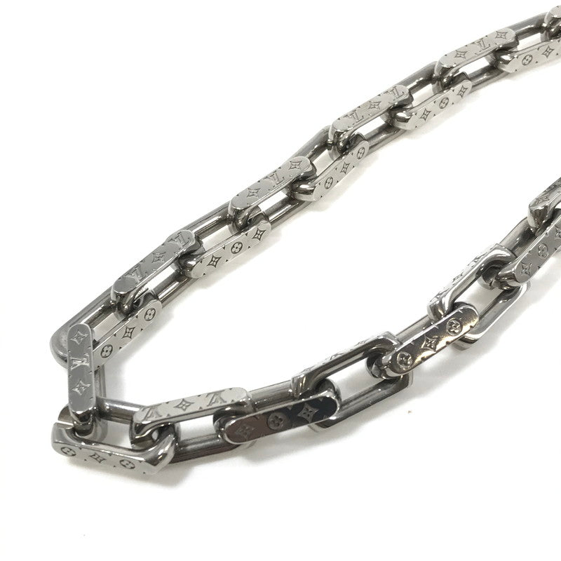 【中古品】【メンズ】 LOUIS VUITTON ルイ・ヴィトン MONOGRAM CHAIN NECKLACE M00307 LE0281 ネックレス チェーン モノグラム アクセサリー 179-260630-na-04-tagh カラー：シルバー 万代Net店