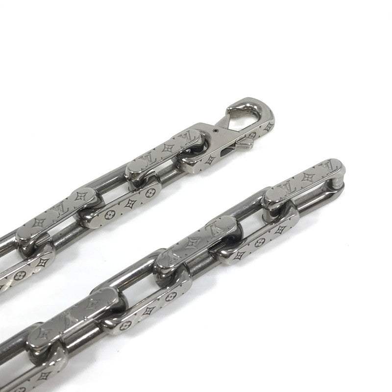 【中古品】【メンズ】 LOUIS VUITTON ルイ・ヴィトン MONOGRAM CHAIN NECKLACE M00307 LE0281 ネックレス チェーン モノグラム アクセサリー 179-260630-na-04-tagh カラー：シルバー 万代Net店