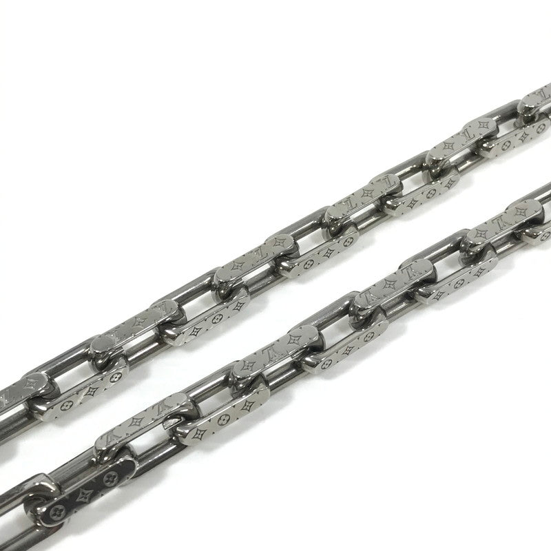 【中古品】【メンズ】 LOUIS VUITTON ルイ・ヴィトン MONOGRAM CHAIN NECKLACE M00307 LE0281 ネックレス チェーン モノグラム アクセサリー 179-260630-na-04-tagh カラー：シルバー 万代Net店