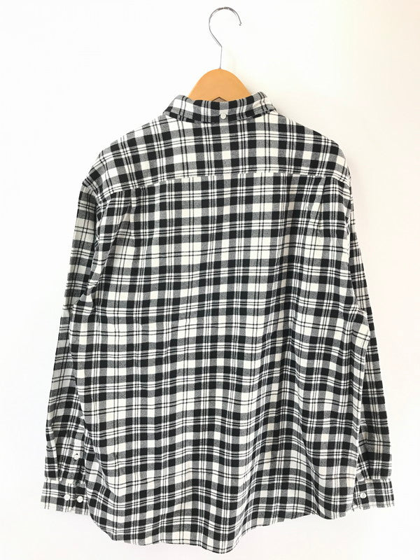 【中古美品】【メンズ】 SUPREME シュプリーム 25AW FLANNEL SHIRT 25年 フランネルシャツ 長袖 シャツ 149-260703-YY-01-tagh サイズ：L カラー：ブラック/ホワイト 万代Net店