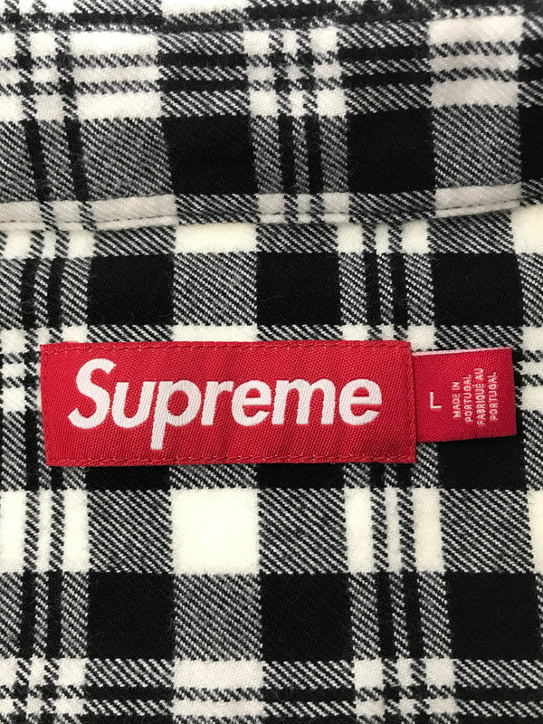 【中古美品】【メンズ】 SUPREME シュプリーム 25AW FLANNEL SHIRT 25年 フランネルシャツ 長袖 シャツ 149-260703-YY-01-tagh サイズ：L カラー：ブラック/ホワイト 万代Net店