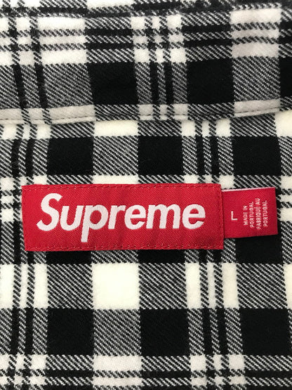 【中古美品】【メンズ】 SUPREME シュプリーム 25AW FLANNEL SHIRT 25年 フランネルシャツ 長袖 シャツ 149-260703-YY-01-tagh サイズ：L カラー：ブラック/ホワイト 万代Net店