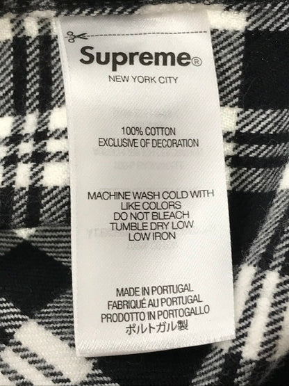 【中古美品】【メンズ】 SUPREME シュプリーム 25AW FLANNEL SHIRT 25年 フランネルシャツ 長袖 シャツ 149-260703-YY-01-tagh サイズ：L カラー：ブラック/ホワイト 万代Net店