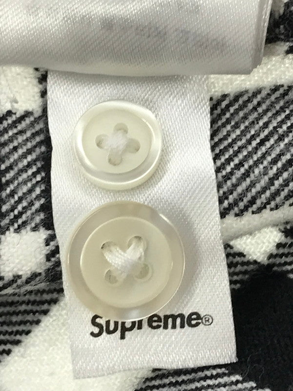 【中古美品】【メンズ】 SUPREME シュプリーム 25AW FLANNEL SHIRT 25年 フランネルシャツ 長袖 シャツ 149-260703-YY-01-tagh サイズ：L カラー：ブラック/ホワイト 万代Net店