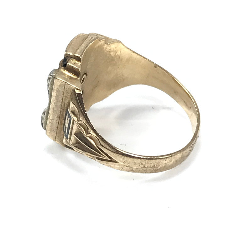 【現状渡し品】【メンズ】 JOSTEN ジャスティン 1960年製 10K "HAMMOND" COLLEGE RING カレッジリング 指輪 アクセサリー 192-260629-na-03-tagh カラー：ゴールド 万代Net店
