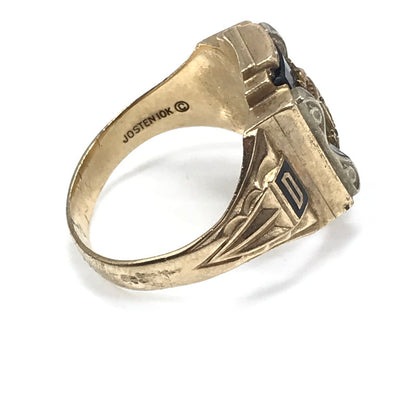 【現状渡し品】【メンズ】 JOSTEN ジャスティン 1960年製 10K "HAMMOND" COLLEGE RING カレッジリング 指輪 アクセサリー 192-260629-na-03-tagh カラー：ゴールド 万代Net店