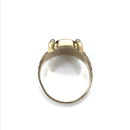 【現状渡し品】【メンズ】 JOSTEN ジャスティン 1960年製 10K "HAMMOND" COLLEGE RING カレッジリング 指輪 アクセサリー 192-260629-na-03-tagh カラー：ゴールド 万代Net店