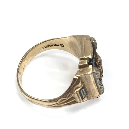 【現状渡し品】【メンズ】 JOSTEN ジャスティン 1960年製 10K "HAMMOND" COLLEGE RING カレッジリング 指輪 アクセサリー 192-260629-na-03-tagh カラー：ゴールド 万代Net店