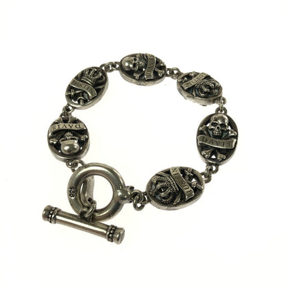 【中古品】【メンズ】 JUSTIN DAVIS DUAL SPILIT SBJ545 デュアル スピリット クラウン スカル ブレスレット アクセサリー 192-260710-ki-04-tagh 万代Net店