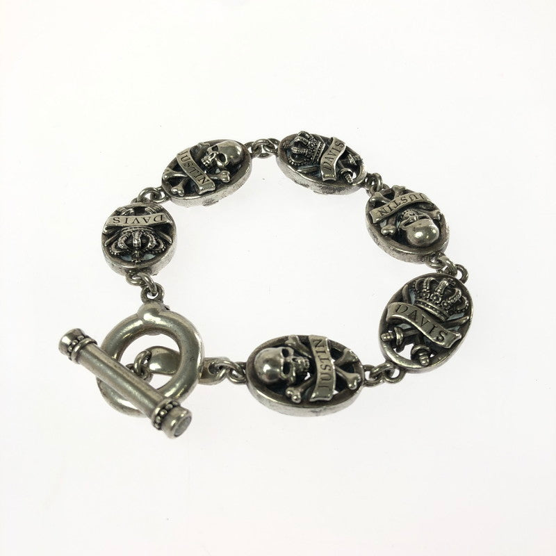 【中古品】【メンズ】 JUSTIN DAVIS DUAL SPILIT SBJ545 デュアル スピリット クラウン スカル ブレスレット アクセサリー 192-260710-ki-04-tagh 万代Net店