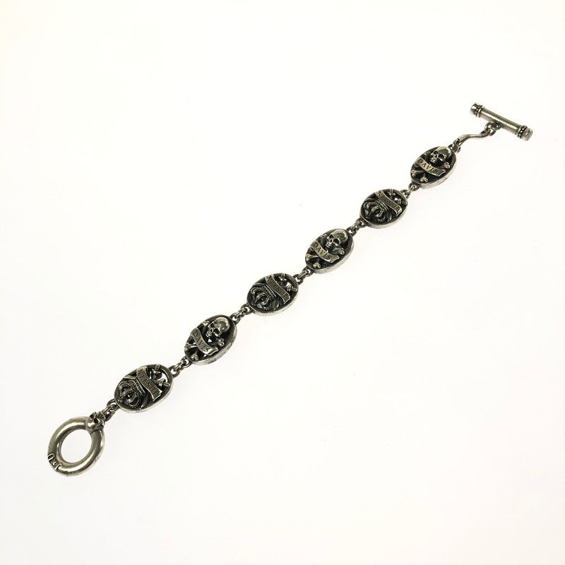 【中古品】【メンズ】 JUSTIN DAVIS DUAL SPILIT SBJ545 デュアル スピリット クラウン スカル ブレスレット アクセサリー 192-260710-ki-04-tagh 万代Net店