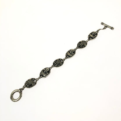 【中古品】【メンズ】 JUSTIN DAVIS DUAL SPILIT SBJ545 デュアル スピリット クラウン スカル ブレスレット アクセサリー 192-260710-ki-04-tagh 万代Net店