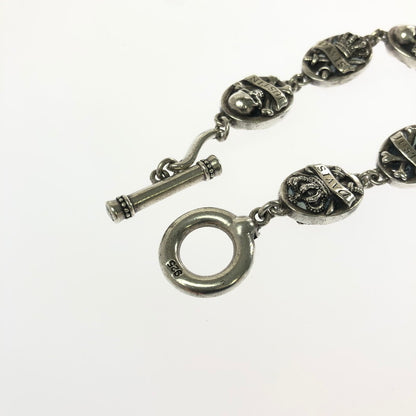 【中古品】【メンズ】 JUSTIN DAVIS DUAL SPILIT SBJ545 デュアル スピリット クラウン スカル ブレスレット アクセサリー 192-260710-ki-04-tagh 万代Net店