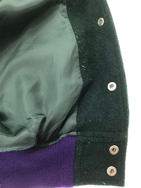 【中古品】【メンズ】 RALPH LAUREN ラルフローレン 80'S WOOL VARSITY JACKET 80年代 バーシティー ジャケット アウター 146-260707-na-09-tagh サイズ：M カラー：グリーン/グレー 万代Net店