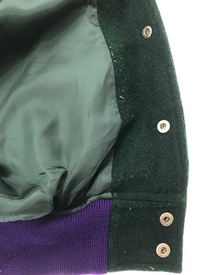 【中古品】【メンズ】 RALPH LAUREN ラルフローレン 80'S WOOL VARSITY JACKET 80年代 バーシティー ジャケット アウター 146-260707-na-09-tagh サイズ：M カラー：グリーン/グレー 万代Net店