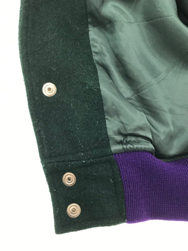 【中古品】【メンズ】 RALPH LAUREN ラルフローレン 80'S WOOL VARSITY JACKET 80年代 バーシティー ジャケット アウター 146-260707-na-09-tagh サイズ：M カラー：グリーン/グレー 万代Net店