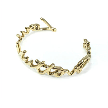 【中古品】【レディース】 LOUIS VUITTON ルイ・ヴィトン LV SCRIPT BRACELET M1812M スクリプト ブレスレット アクセサリー 179-260630-na-02-tagh カラー：ゴールド 万代Net店