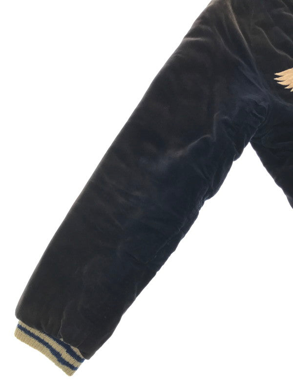 【現状渡し品】【メンズ】 TAILOR TOYO テーラー東洋 REVERSIBLE SOUVENIR JACKET TT10797 リバーシブル スーベニア ジャケット 硫黄島×虎×鷹 別珍 サテン スカジャン アウター 145-260707-na-07-tagh サイズ：中 カラー：ネイビー/ブルー 万代Net店
